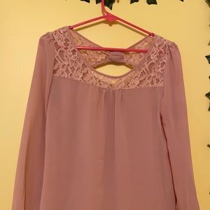 Sheer mauve blouse